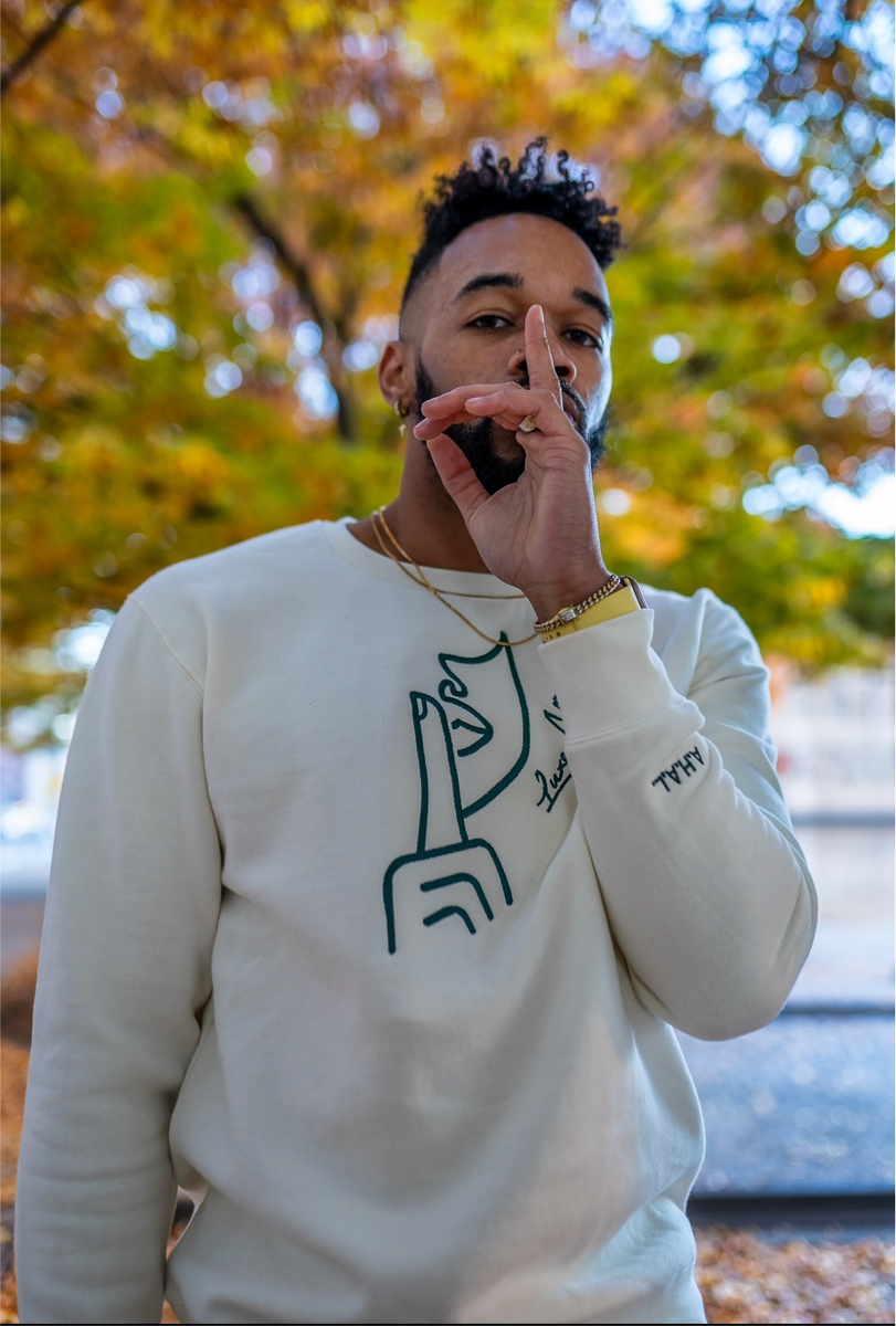 Men's Evergreen Logo Crew – Quiet Grind Luxe Co.