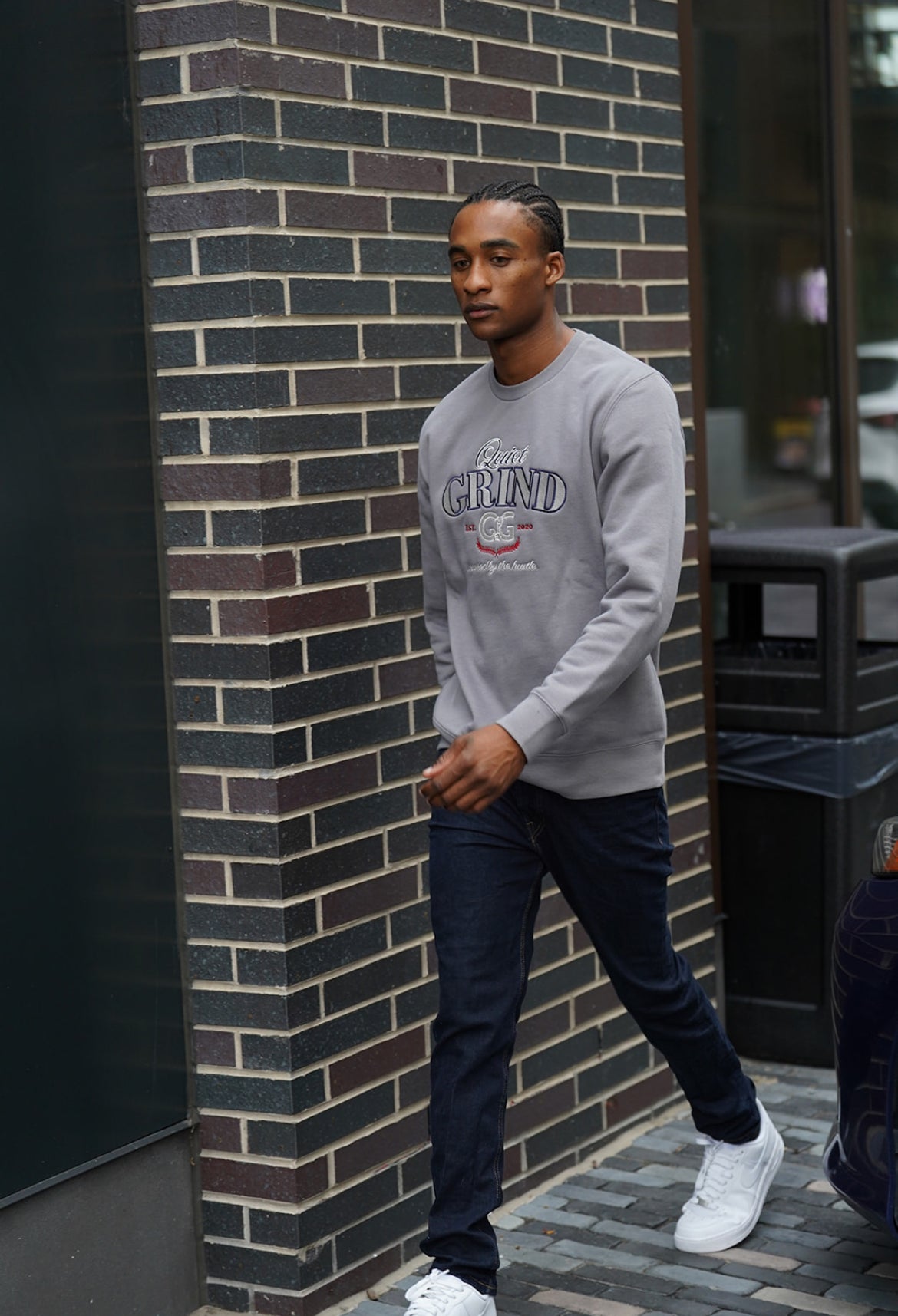 Ivy Crewneck in Cool Grey