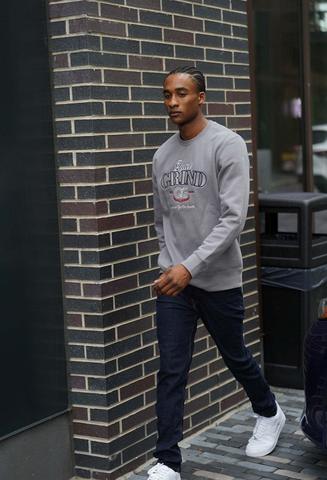 Ivy Crewneck in Cool Grey