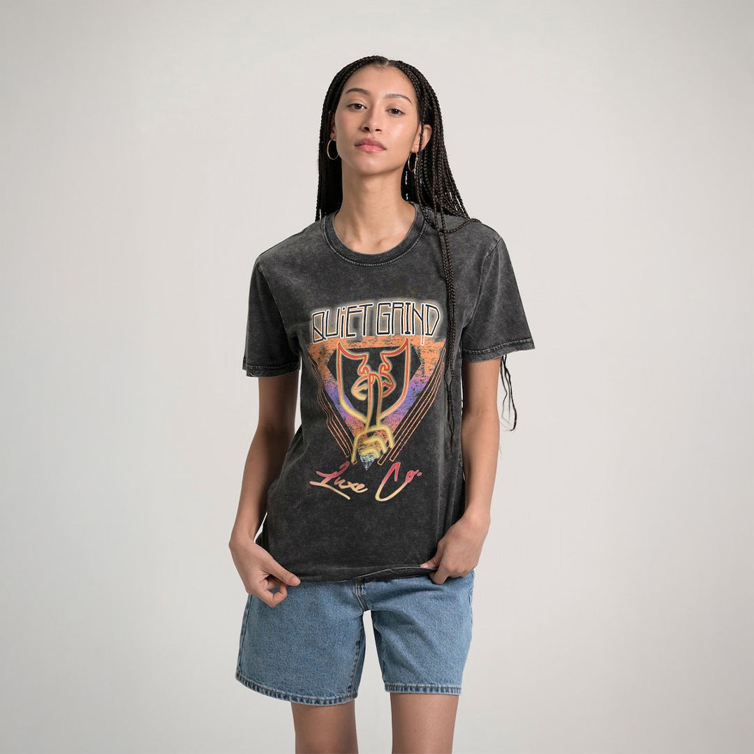 Charcoal Band Graphic Tee – Quiet Grind Luxe Co.