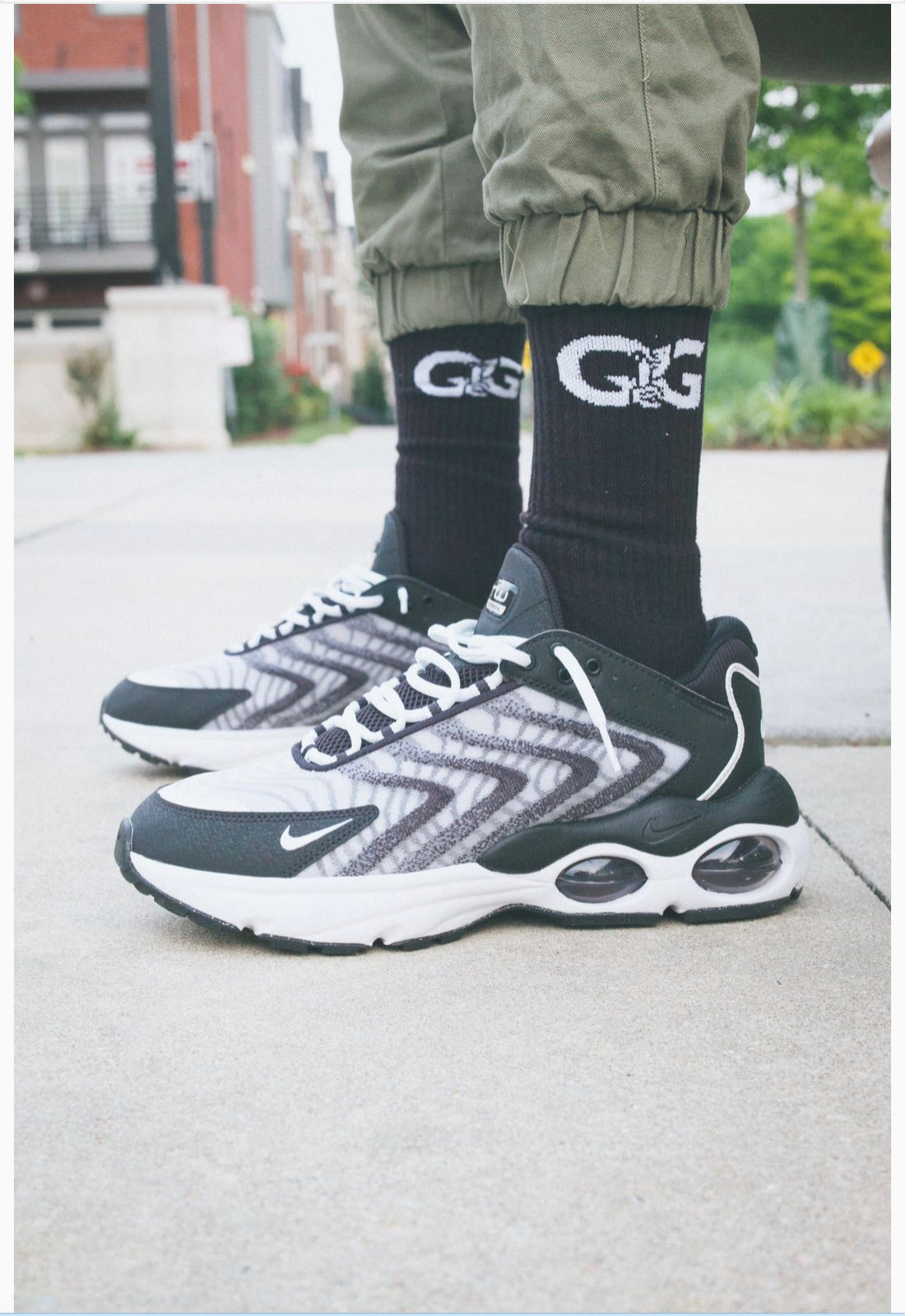 Black Signature Logo Socks